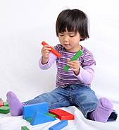 playing with blocks